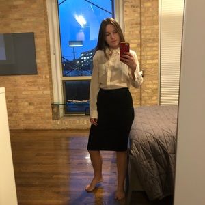 Off White Silk Blouse